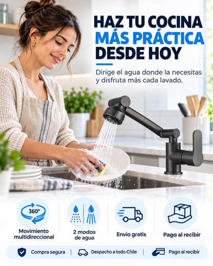 LLAVE MONOMANDO 360° DE COCINA