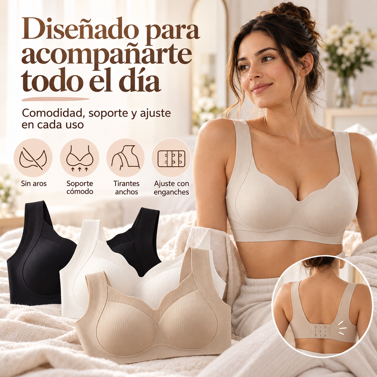 Sostén Push Up Invisible - Sin Aros, Sin Presión, Sin Costuras - ComfortBRA.