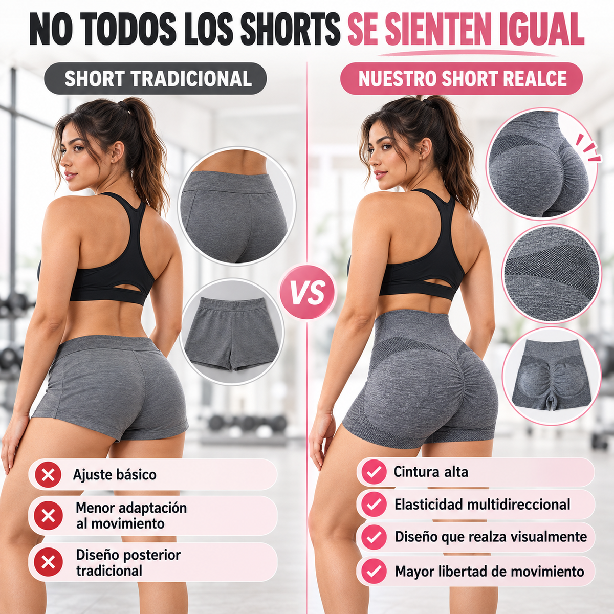 Short Deportivo Push UP - Color al azar