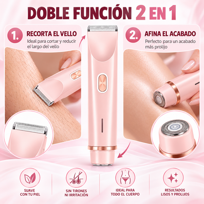 Depiladora femenina 2 en 1