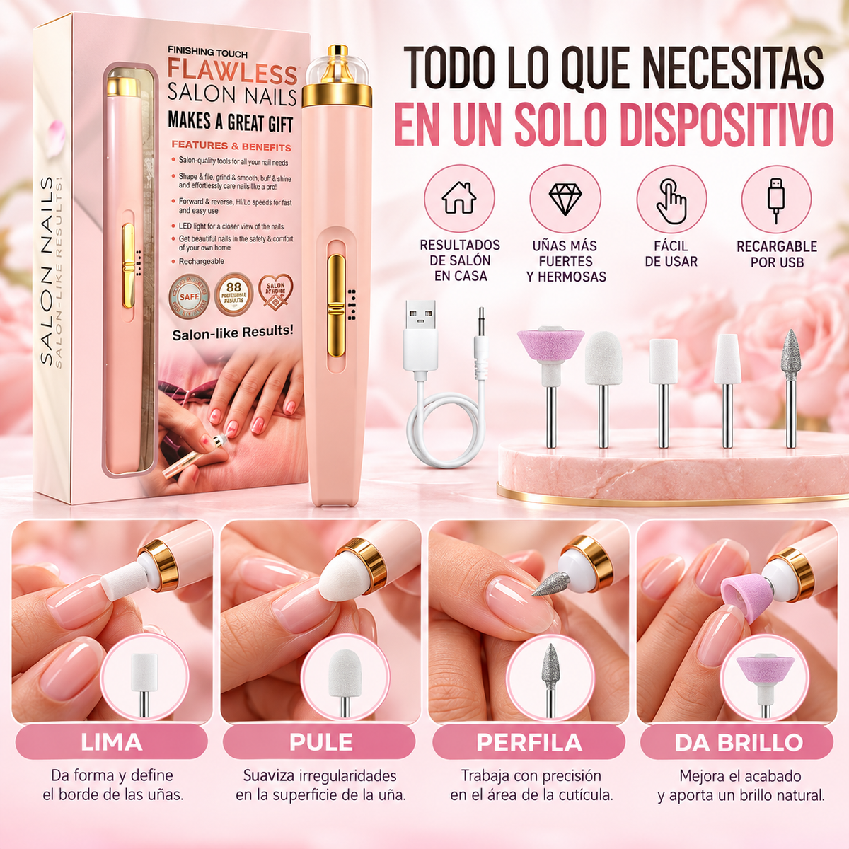DRILL DE UÑA RECARGABLE