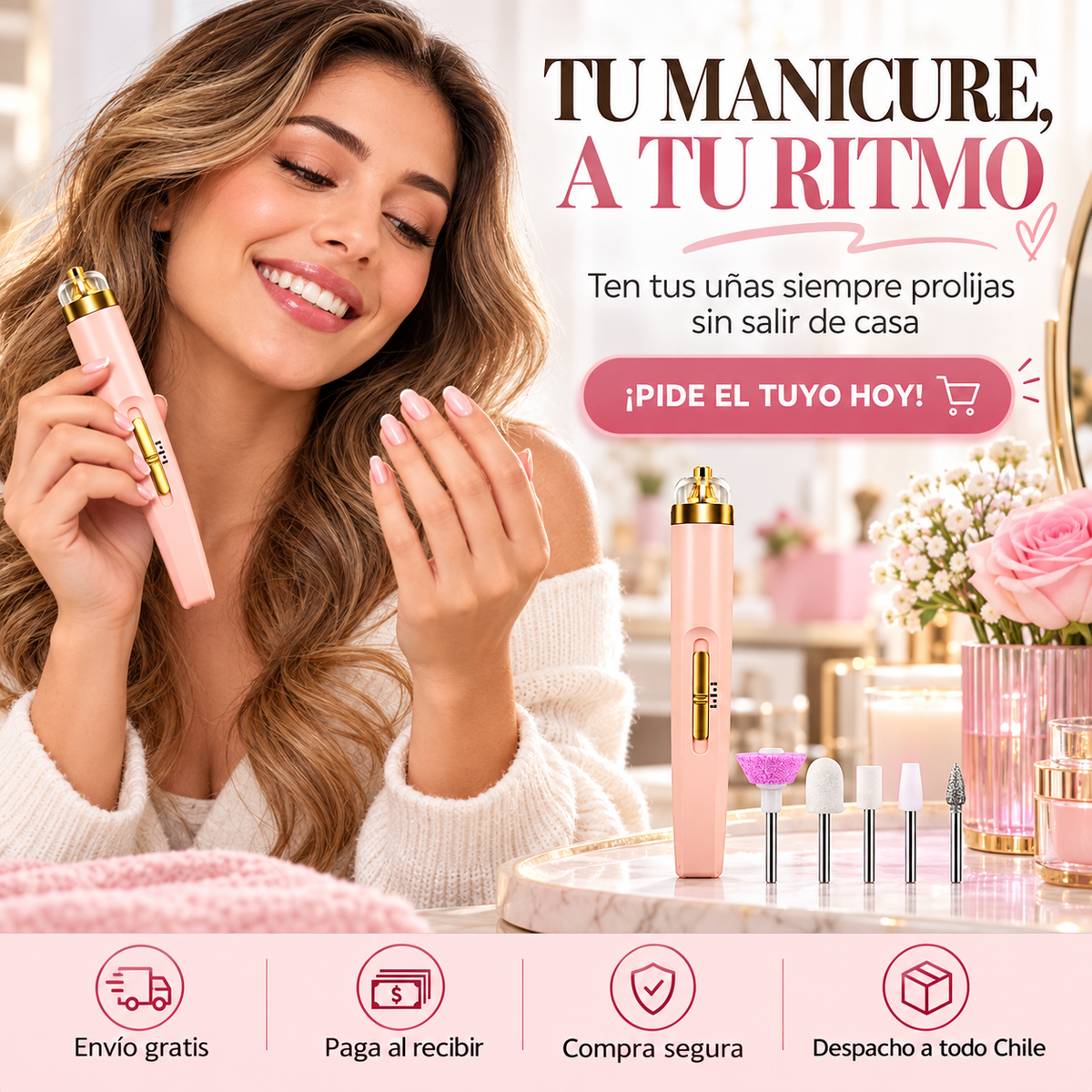 DRILL DE UÑA RECARGABLE