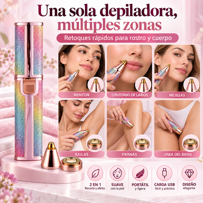Depiladora Facial y Cejas 2 en 1 Blawless Rosa